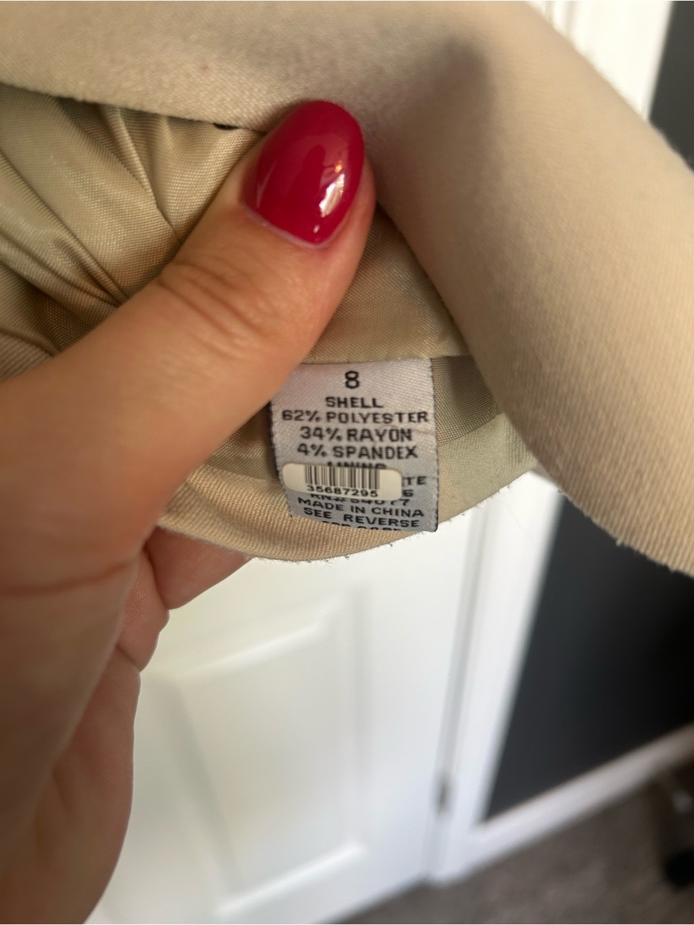 CAbi Women's Single-Button Beige Blazer - Picture 4 of 4